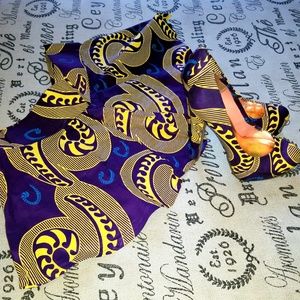 African prints peplum belt/skirt and matching shoe